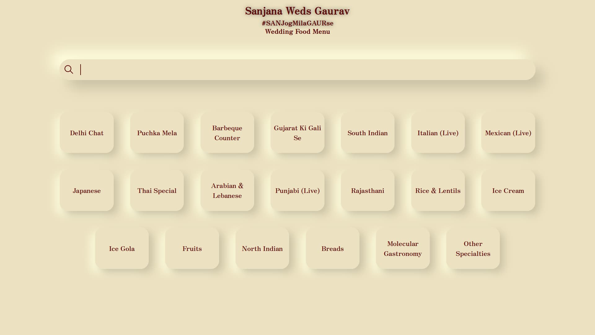 wedding menu preview image