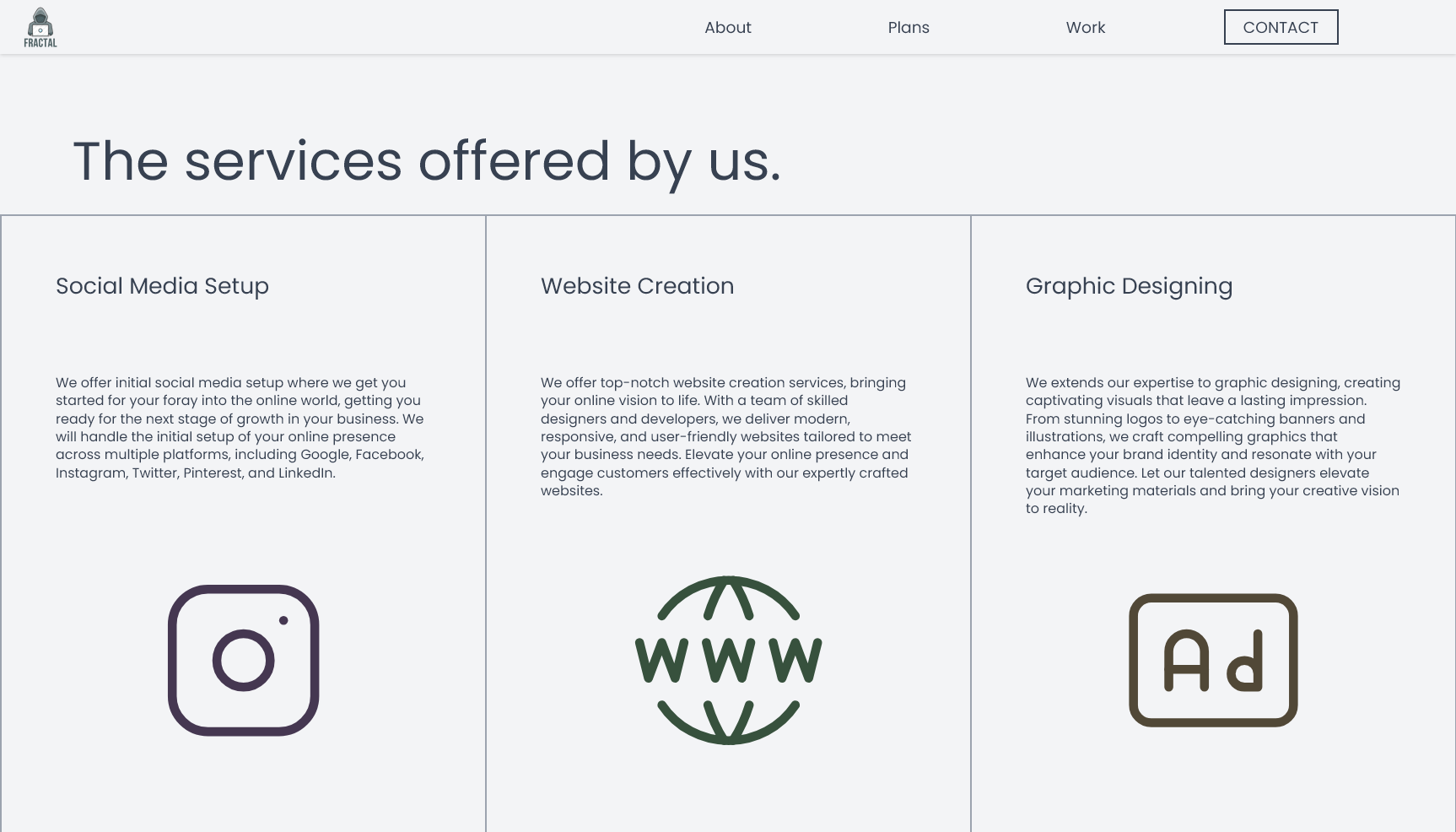 fractal agency homepage preview image